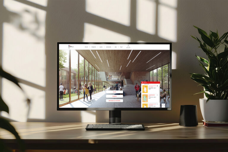 Mise en situation de l'application Make an event - vue accueil et agenda déplié