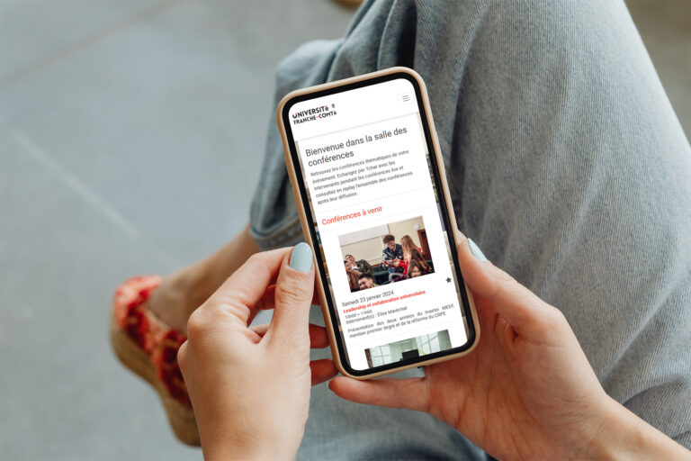 Mise en situation de l'application Make an event - vue conférence