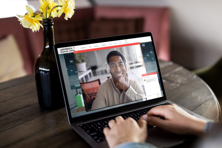 Mise en situation de l'application Make an event - écran visioconférence