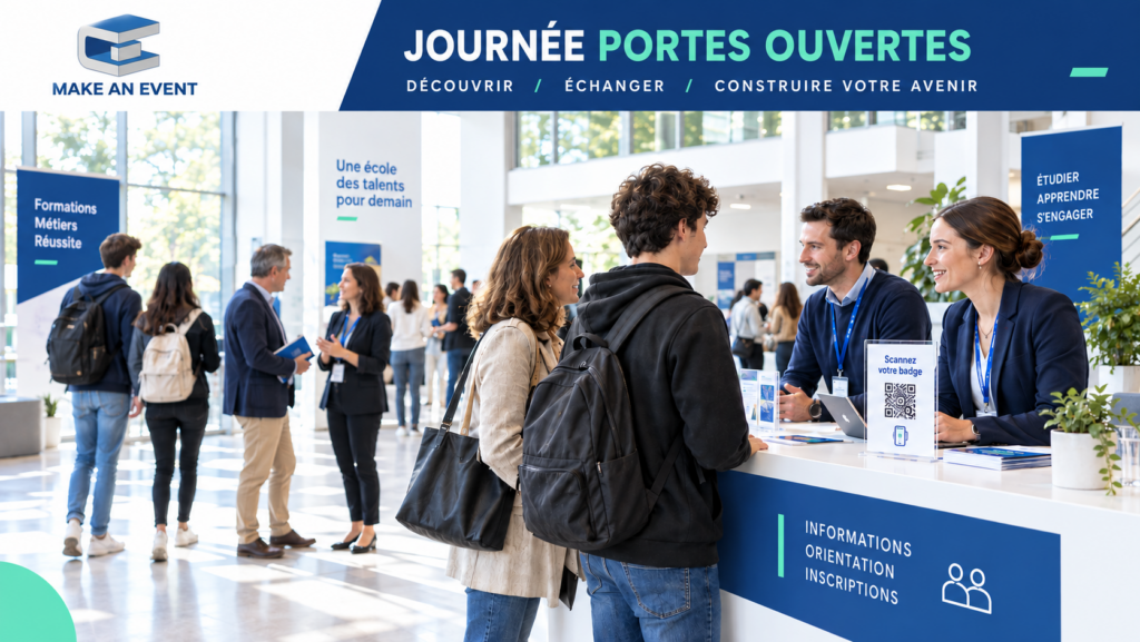 Organiser une journée portes ouvertes réussie avec la plateforme Make An Event